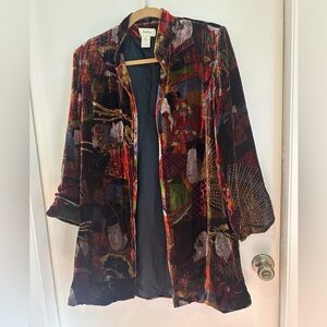 Neiman Marcus Exclusive Multicolor Velvet Jacket with Beading